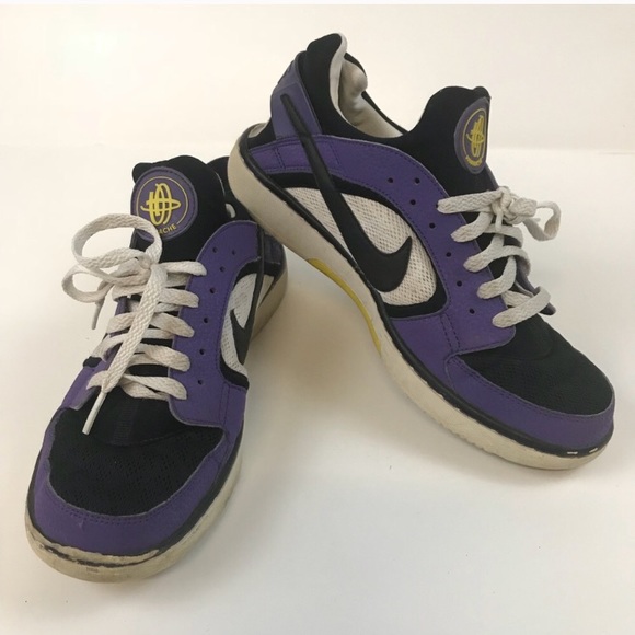 purple huarache sneakers